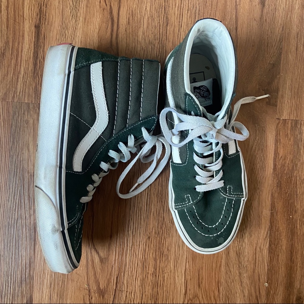 Forrest Green Suede Hi- Top Vans